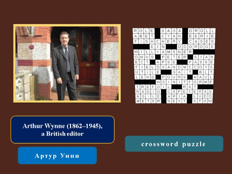 Артур Уинн crossword puzzle Arthur Wynne (1862–1945),  a British editor
